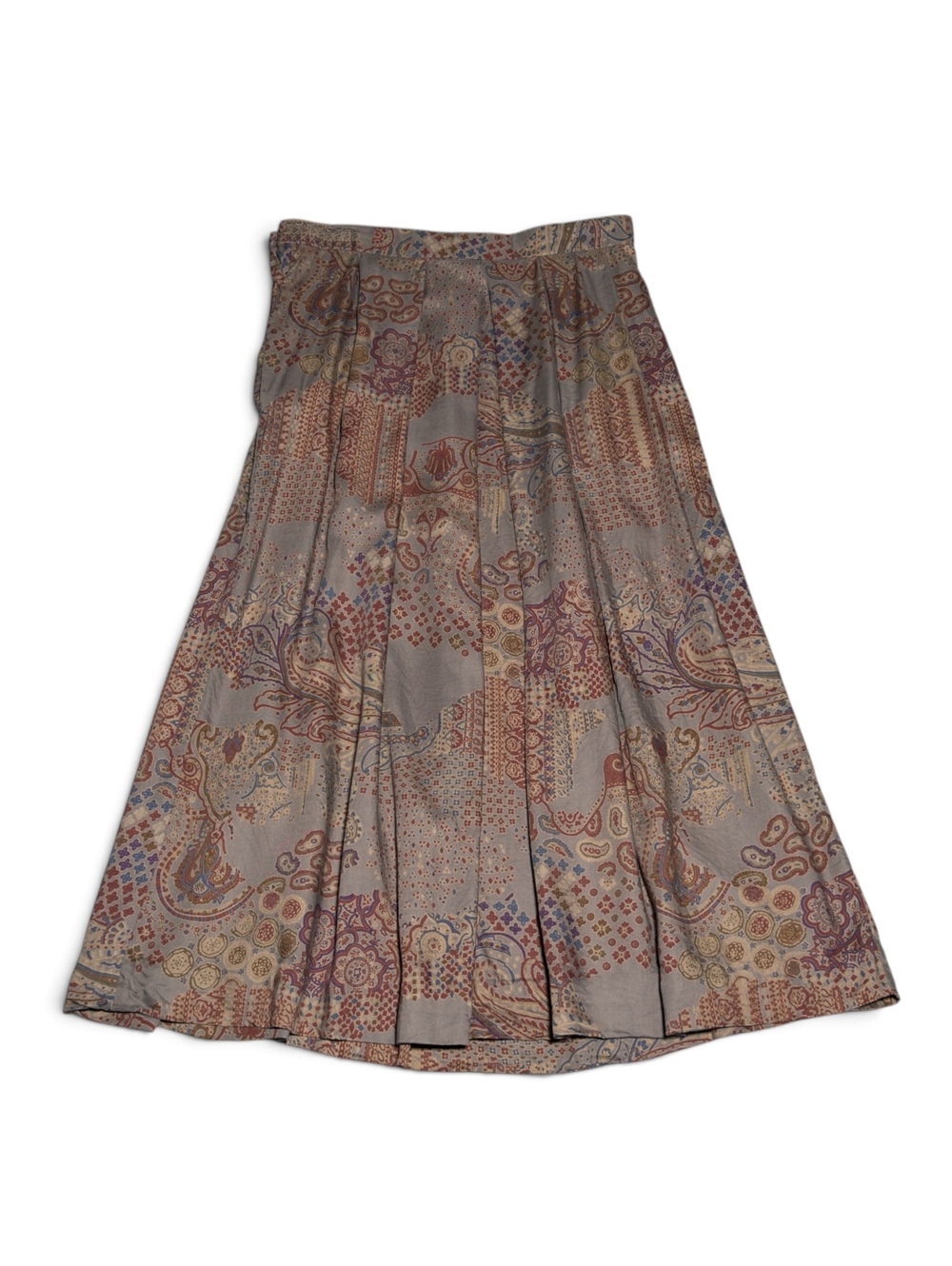 Richard Evans Vintage Rayon Paisley Patterned Skirt Size 12